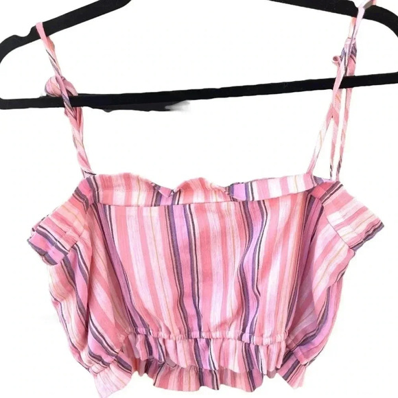 Anthropologie English Factory Striped Crop Top - Picture 4 of 9